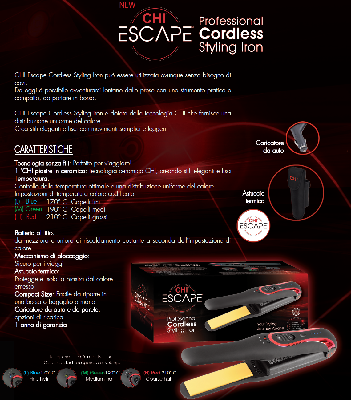 Piastra Cordless CHI Escape Farouk
