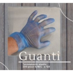 Guanti Termoplastic Elastici Monouso 200pz Tg.L